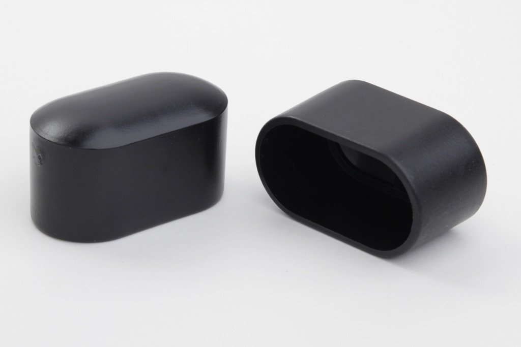 12 Stück Stuhlbeinkappe Stuhlbeinschutz Bodenschutz, 38 x 20 mm, schwarz, aus Kunststoff